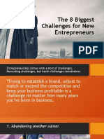The 8 Biggest Challenges For New Entrepreneurs