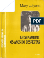 Os Anos Do Despertar - Jiddu Krishnamurti Por Mary Lutyens PDF