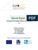 Prenatal Screening Policies in Europe 2010