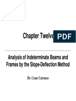 Chapter Twelve: Analysis of Indeterminate Beams and Frames by The Slope-Deflection Method