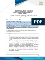 Guia de Actividades y Rúbrica de Evaluación - Tarea 2 - Álgebra Simbólica