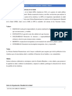 Sobre La Organización Panamericana de La Salud: Salud Pública Y Política Sanitaria-Unidad 2-Tema 7