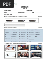 Placement Test: TOUCHSTONE 1 English 1 (1401) Units 1 - 6