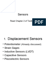 Sensors: Read Chapter 2 of Textbook