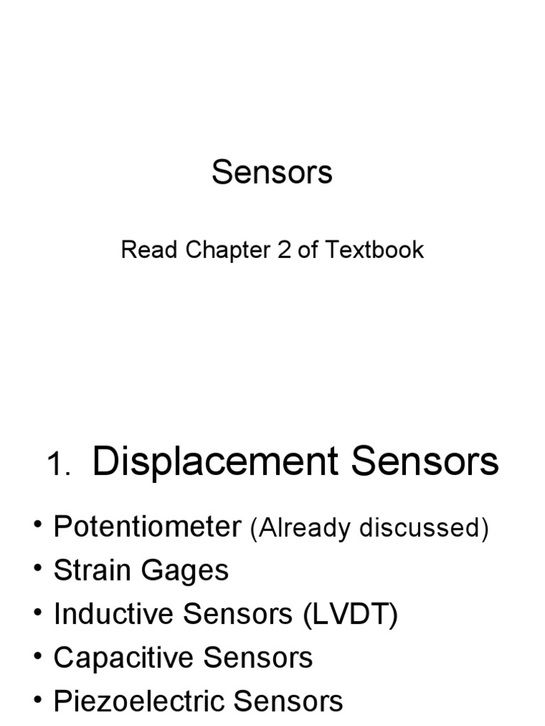 Sensors: Read Chapter 2 of Textbook | PDF | Inductor | Transformer