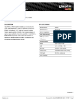 KVR667D2D4F5K2/8G: Memory Module Specifications