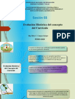 Sesión 3. Evolución Histórica Del Concepto de Currículo