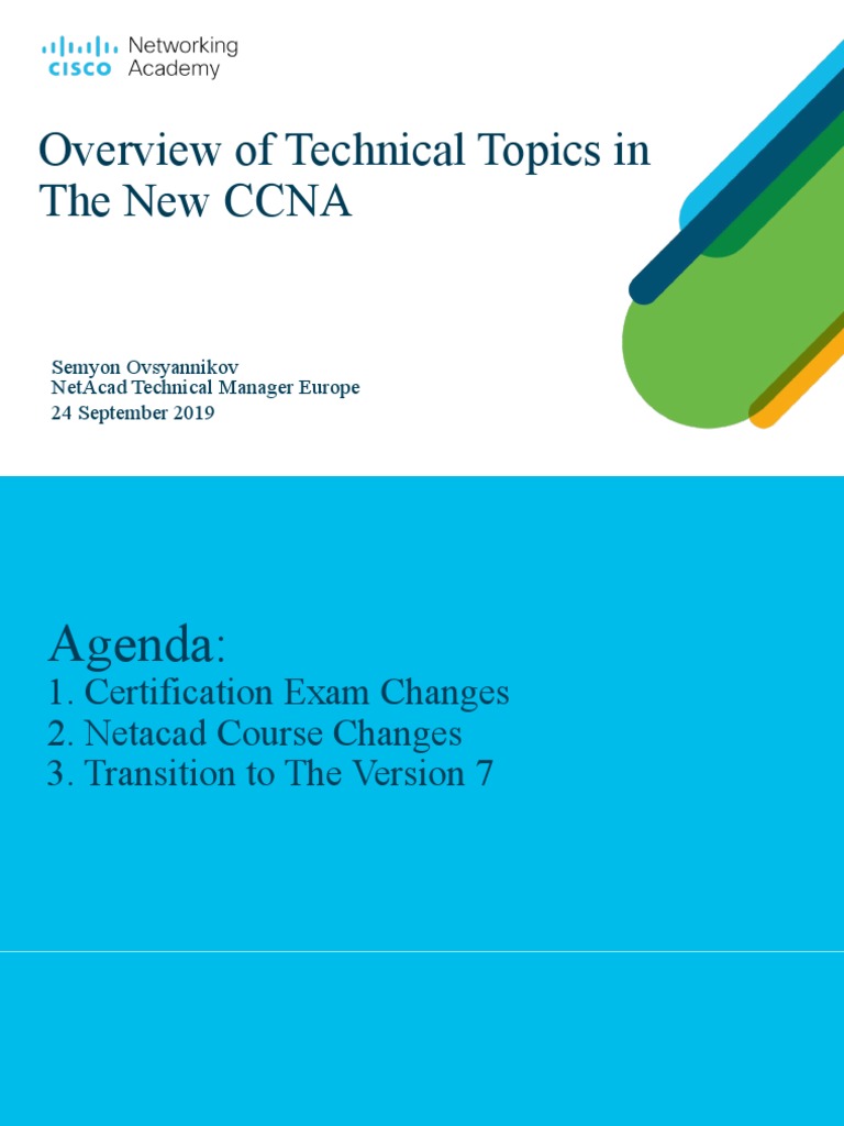 Overview of New Technical Topics in CCNAv7 | PDF | Cisco Certifications ...