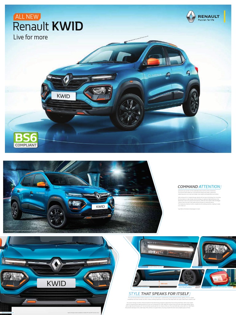 Renault KWID Phase 2 Brochure BS6 Logo Integration PDF Motor