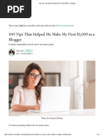 100 Tips That Helped Me Make My First $1,000 As A Blogger PDF