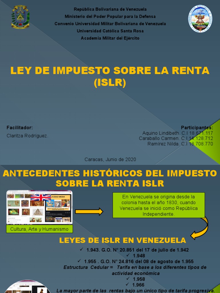 Ley de Impuesto sobre la Renta en Venezuela | PDF | Ahorro | Impuestos