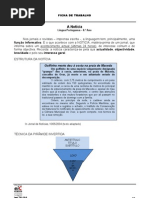Ficha Trabalho A Notícia