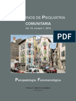 Cuadernos de Psiquiatría Comunitaria (Vol. 16, #1, 2019) - Psicopatología Fenomenológica