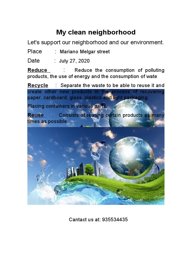 My Clean Neighborhood: Let's Support Our Neighborhood and Our ...