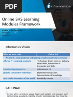 Online SHS Learning Modules Framework