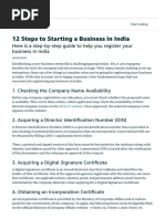 12 Steps To Starting A Business in India - Blog