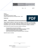 Solicitud de participación en el servicio de voluntariado del Inabif