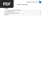 Enterprise Architecture: Lecture 1. Lecture Notes