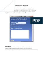Contacting the IT Service Desk
