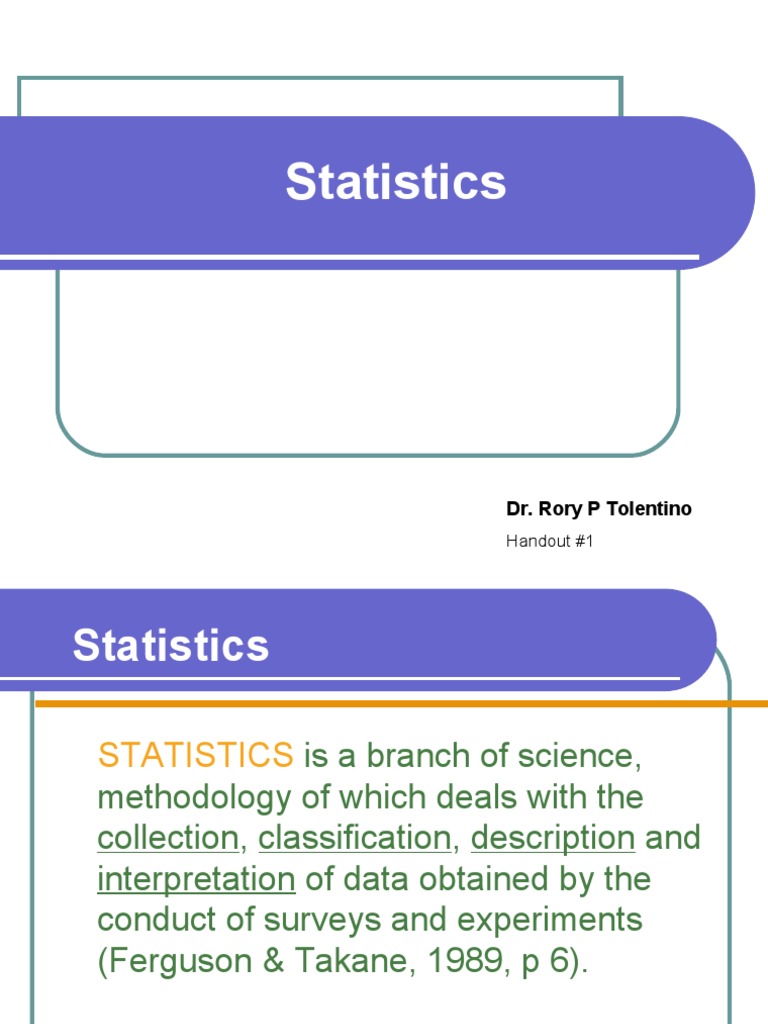 Overview of Statistical Methods and Concepts | PDF | Statistical ...