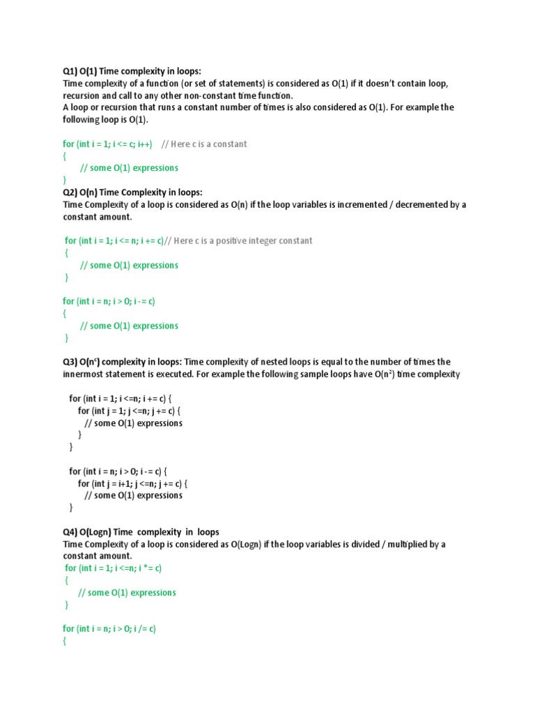 Analyzing Time Complexities of Loops: Exploring How Loop Variables ...