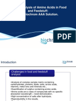 Quality Analysis of Amino Acids in Food and Feedstuff: The Biochrom AAA Solution