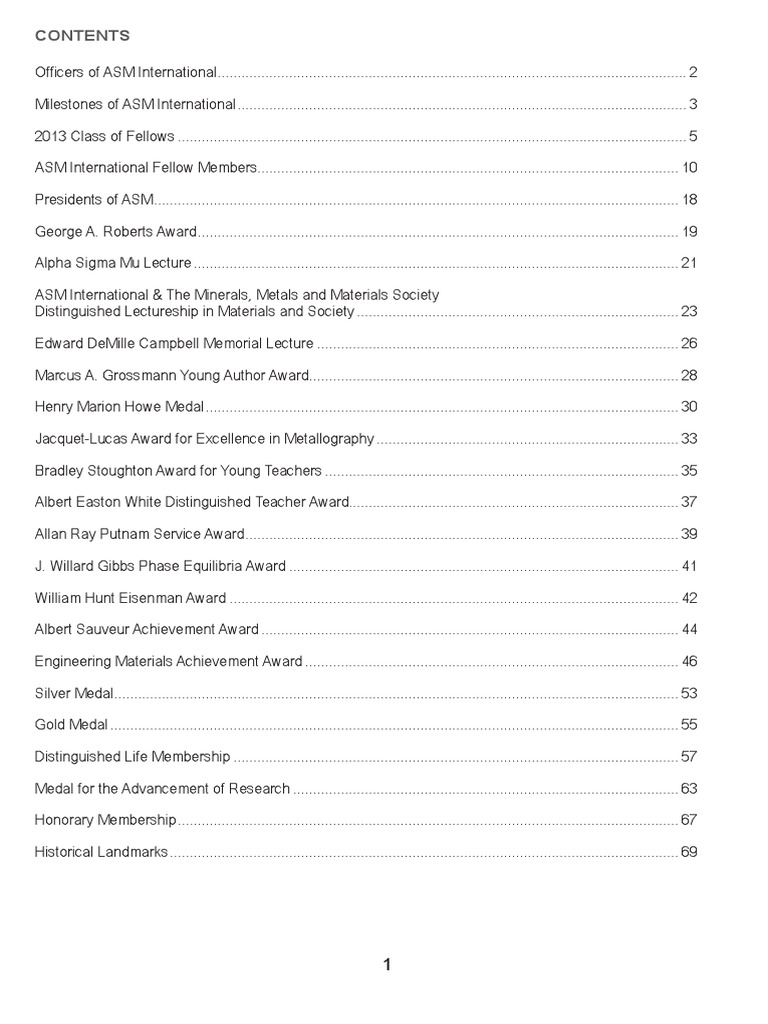 2013 Awards Dinner Pdf Metallurgy Materials Science