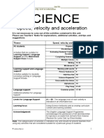 Science Topic - Speed, Velocity and Acceleration