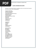 Client Information Sheet Template | PDF
