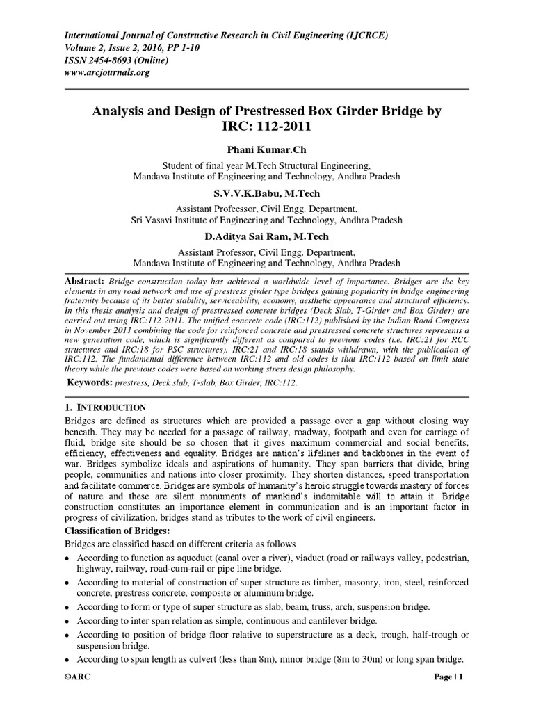 Design of Box Girder Bridge PDF | PDF | Prestressed Concrete | Strength ...