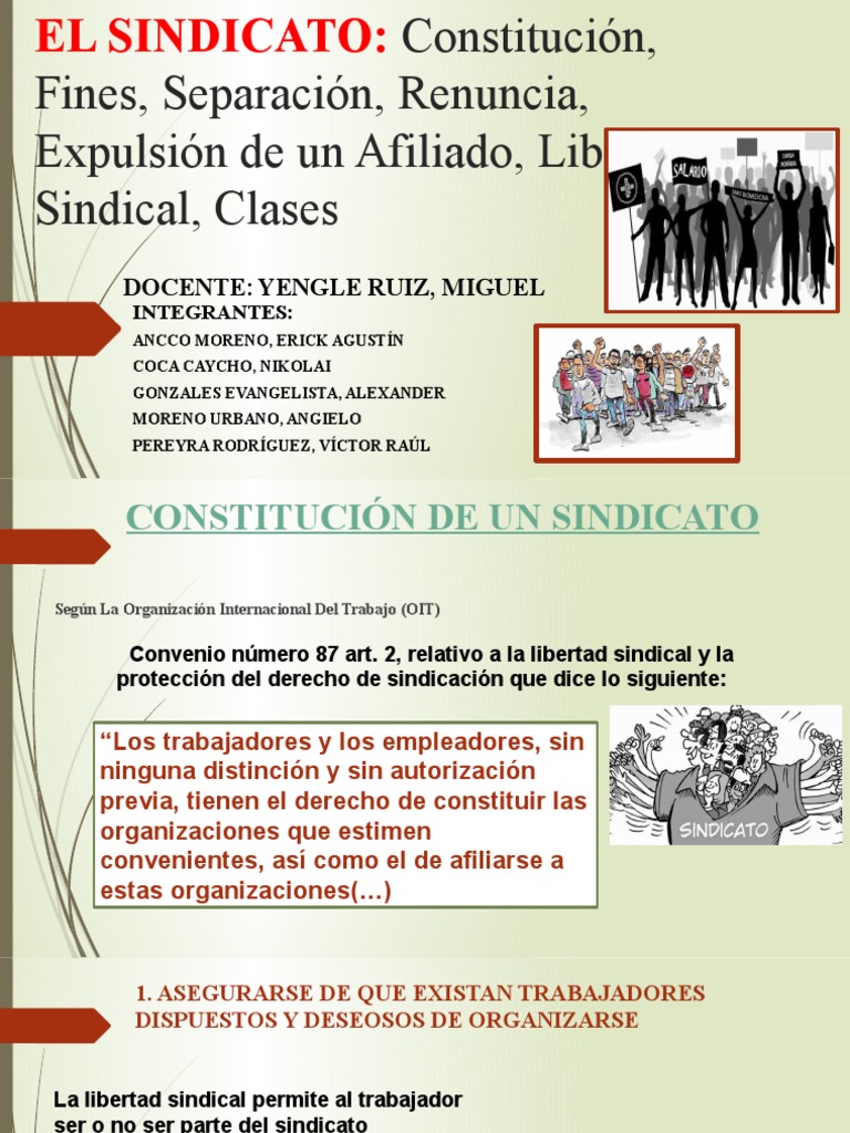Constitución y Requisitos de un Sindicato | PDF | Sindicato | Política