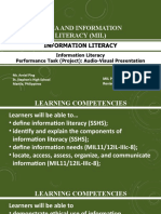 5.MIL 3. Information Literacy - Information Literacy and Performance Task - Project