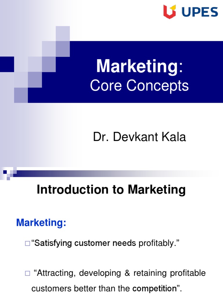 Core Concepts of Marketing Explained | PDF | Sales | Value (Economics)