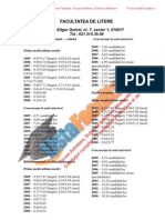 ListaFacultati - Ro Subiecte Admitere Universitatea Bucuresti Litere 2009