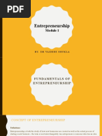 Entrepreneurship - MoD 1