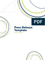 Press Release Template: Advocacy Toolkit