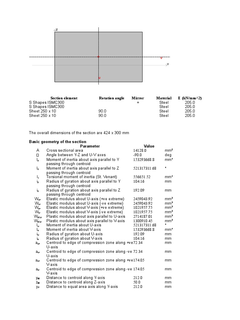 Section Element Rotation Angle Mirror Material E (KN/MM 2) | PDF ...
