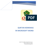 Profil Qur'an Kemenag in Microsoft Word