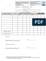 Table of Specification: Our Lady of Triumph Institute of Technology, Inc