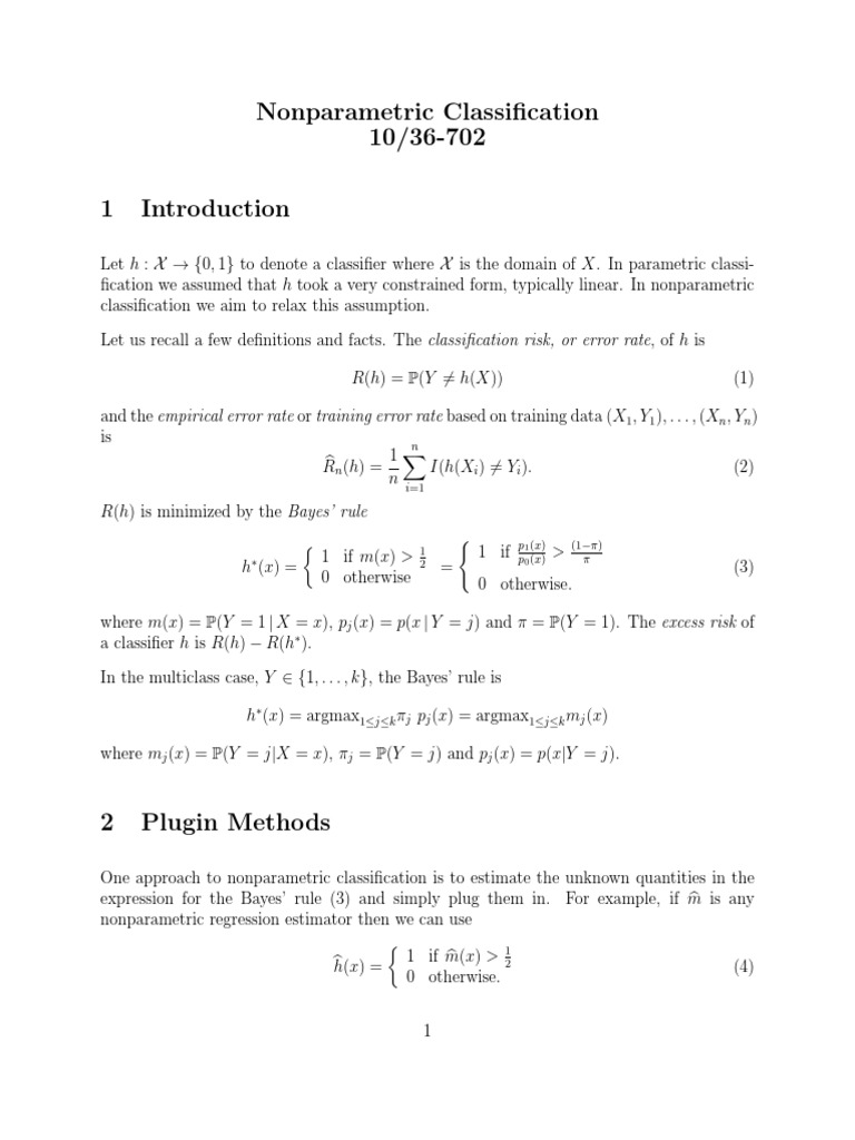 Nonparclass Logistic Regression Regression Analysis