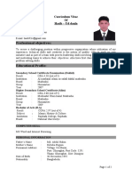 Professional Objectives:: Curriculum Vitae of Hasib - Ud Daula