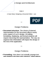 Software Design and Architecture: Week 2 A Case Study: Designing A Document Editor - Lexi
