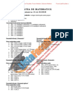 ListaFacultati - Ro Subiecte Admitere Universitatea Bucuresti Mate Info 2007