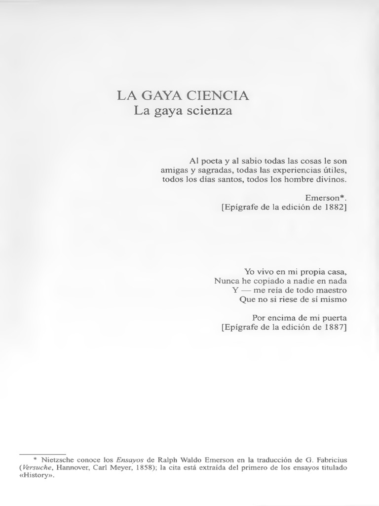 Nietzsche, Friedrich La Gaya Ciencia PDF