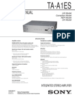 Service Manual: Integrated Stereo Amplifier