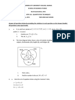 MTH 101 Quantitative Techniques I Resit Examination - 2015 Garden City University College