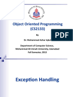 Object Oriented Programming (CS2133)