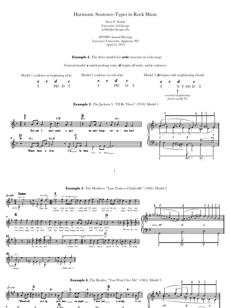 Harmonic Sentence-Types in Rock Music PDF | PDF | Divertissement (Général)