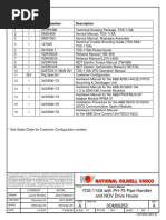 Quantity Item BSC Part Number Description: TDS-11SA With PH-75 Pipe Handler and NOV Drive House A 3OM00252 A