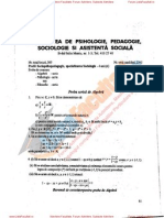 ListaFacultati - Ro Subiecte Admitere Universitatea Bucuresti Psihologie 1996
